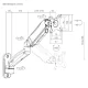 Spring-Assisted Wall Monitor Arm 17\"-32\" up to 9kg Black