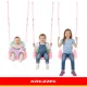 3-in-1 Baby and Toddler Swing Kruzzel Indoor Outdoor, Pastel