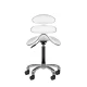 AM-880 Beauty Stool with Backrest, White