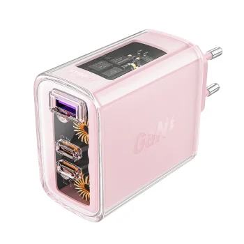 Acefast A45 GaN 65W 3-Port Wall Charger, Pink