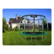 Neo-Sport NS-08C181 Garden Trampoline 252 cm with Inner Net and Ladder, Green