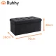 Folding Storage Pouf Ruhhy 00026130, 76x38x38cm, Dark Grey