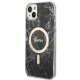 Apple iPhone 14 Plus 6.7\'\' Guess Marble MagSafe Case Cover + Charger (GUBPP14MHMEACSK), Black