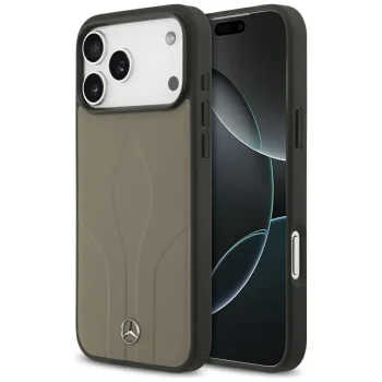 Mercedes iPhone 17 Pro Max Case Leather The Move MagSafe, Beige