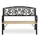 Wooden Garden Bench with Backrest 122x88.5x55.5 cm Sofotel Ivy