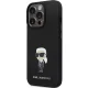 Karl Lagerfeld iPhone 13 / 13 Pro Case Silicone Ikonik Metal Pin, Black