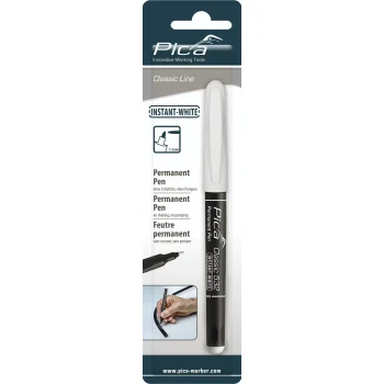 Pica INSTANT Permanent Marker, Bullet Tip, 1-2mm, White