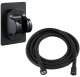 Shower Head with Hose and Wall Mount, Black