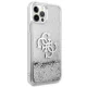 Guess iPhone 12 Pro Max Case 4G Big Liquid Glitter, Silver