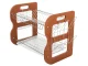 2-Tier Wooden Dish Drying Rack, Drainer with Cutlery Holder