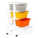 Kids Toy Storage Organizer with 4 Drawers and Wheels, Multicolor