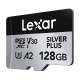 Lexar High-Performance Silver Plus microSDXC 128GB Memory Card + SD Adapter
