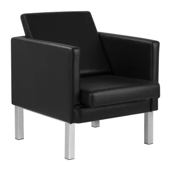Gabbiano BM18011 Waiting Room Lounge Chair, Black