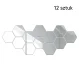 Hexagon Mirror Wall Stickers, 12 Pcs