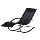 Multigarden Zero Gravity Rocking Garden Lounger with Headrest, Black