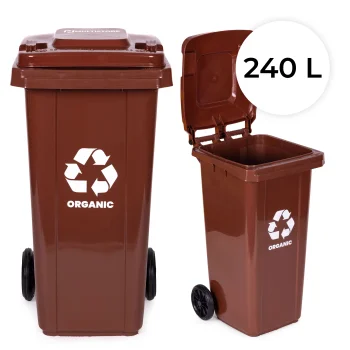 Multistore 240L Waste Bin for BIO Waste, Brown
