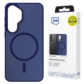 Dėklas 3mk Smoke MagCase telefonui Samsung Galaxy S25, mėlynas perregimas