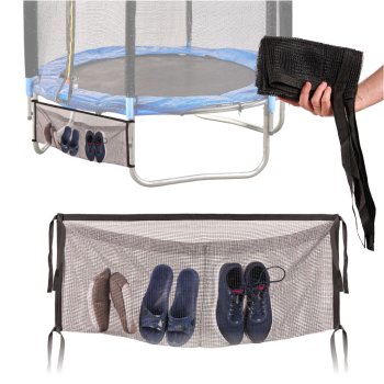 Trampoline Shoe Bag and Storage Net Organizer 110 cm, Black
