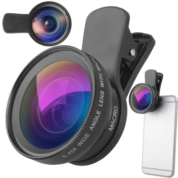 2-in-1 Smartphone Lens with Clip (0.45x Wide Angle, 12.5x Macro)