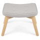 Norse Sofotel Upholstered Footstool, Light Grey