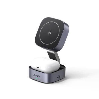 3-in-1 Wireless Charger Ugreen W702 MagSafe Qi2 Black