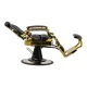 Gabbiano Niccolo Barber Chair, Black with Gold Base