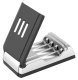 AA AAA Battery Charger with LCD Display, 4-Slot, Silver-Black