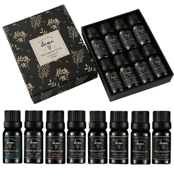 Set of 8 Pieces of Essential Fragrance Oils in Box