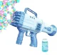 Bubble gun for kids with 32 nozzles and large tank, blue