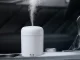 Mini Air Humidifier and Aroma Diffuser with USB and RGB Lighting, 300 ml, White