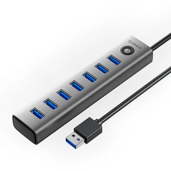 Orico CL7U-U3 USB Hub 7x USB-A 3.0, Gray