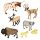 Animal Figures Toy Set Zoo Safari Farm with Storage Box, 28 pcs