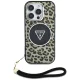 Guess HC IML Leopard Triangle Cord Strap MagSafe Phone Case Cover iPhone 16 Pro Max - Brown
