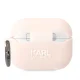 Karl Lagerfeld KLAPRUNIKP Silicone Karl Head 3D AirPods Pro Case, Pink
