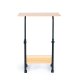 Mobile laptop table with adjustable height and wheels, ModernHome, brown