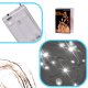 Christmas Wire Fairy Lights 100 LED Battery Operated, 10 m, Cold White
