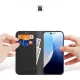 Dux Ducis Hivo iPhone 16 Pro Leather Wallet Case with RFID, Black