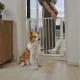 Ecotoys Safety Gate for Stairs and Doors, 74-132 cm, Steel, White