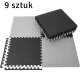60x60 cm Foam Puzzle Mat Set for Gym, Grey and Black