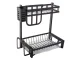 Two-Tier Dish Drying Rack Loft, Black