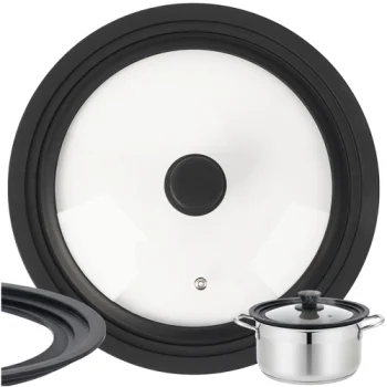 Ruhhy 3-in-1 Universal Silicone and Glass Lid (28/30/32 cm)