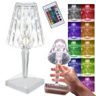 LED RGB Crystal Table Night Lamp with USB and Remote Control