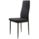 ModernHome Upholstered Dining Chairs Set of 4, Black