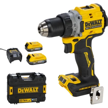 DeWalt DCD800E2T-QW Cordless Drill Driver, 18V, 2x 1.7Ah