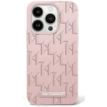 Apple iPhone 16 Pro Max 6.9'' Karl Lagerfeld Hot Stamp Magsafe Cover Case, Pink