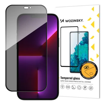 Wozinsky Privacy Screen Protector for iPhone 15, Black