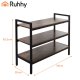 3-Tier Shoe Rack Ruhhy 27038, Industrial Shoe Organizer, 79 cm, Black