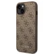 Apple iPhone 14 Plus 6,7\" Guess 4G Metal Gold Logo Case Cover (GUHCP14MG4GFBR), Brown