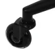 Hairdressing Stool Gabbiano D054 Black with Black Base
