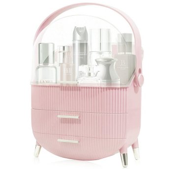 Cosmetic Makeup Organizer Container Jewelry Storage Box, Pink